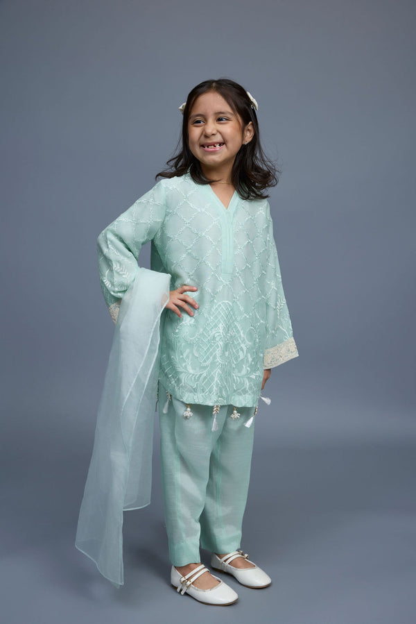 Malia Kids 3 Piece Stitched Suit